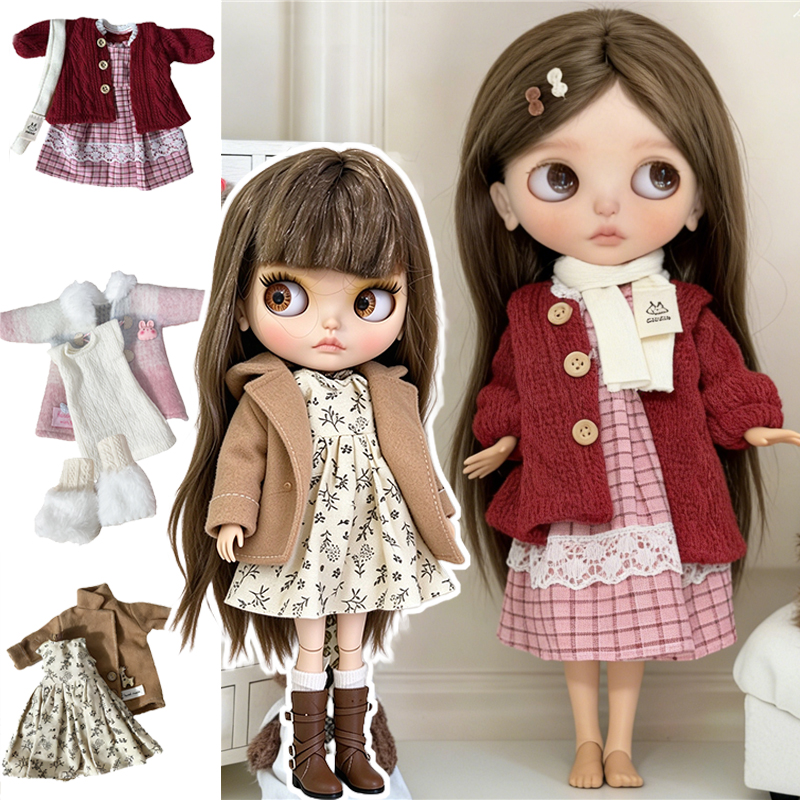 Baby Clothing Usa - Для куклы Blythe: зимний розовый плащ,